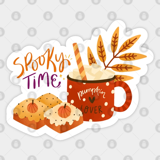 Spooky time pumpkin lover Sticker by IN VOGUE By-Siya